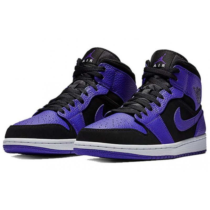 Air Jordan 1 Mid Black Dark Concord 554724-051