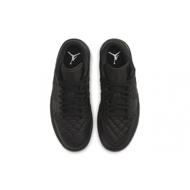 Womens WMNS Air Jordan 1 Low 'Triple Black Quilted' Black/Black/Black DB6480-001