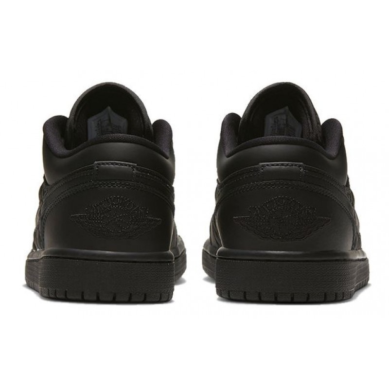 Womens WMNS Air Jordan 1 Low 'Triple Black Quilted' Black/Black/Black DB6480-001