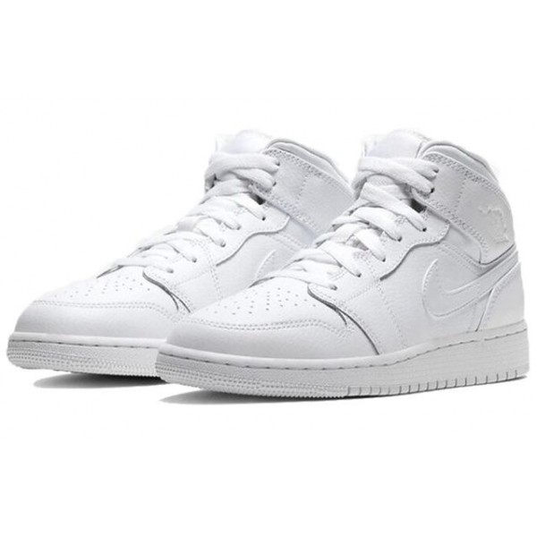 Air Jordan 1 Mid GS White 554725-126