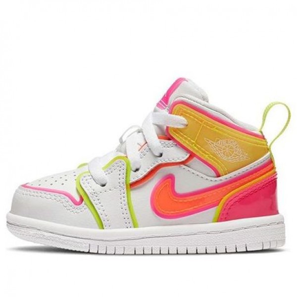 Air Jordan 1 Mid SE TD 'Edge Glow' White/Hyper Crimson/Pink Blast CV4613-100