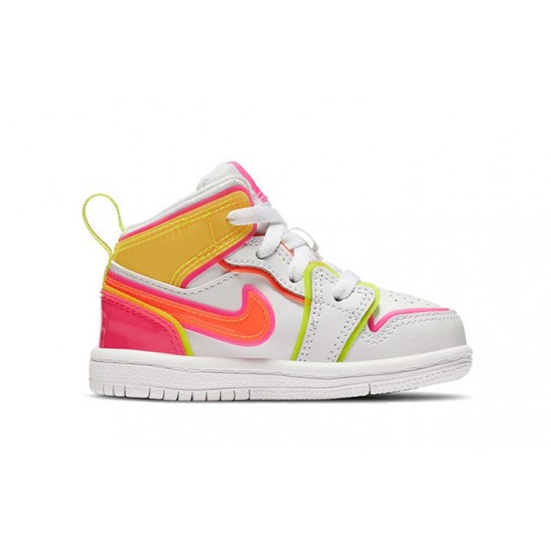 Air Jordan 1 Mid SE TD 'Edge Glow' White/Hyper Crimson/Pink Blast CV4613-100