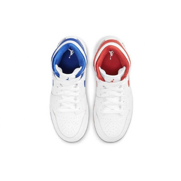 Air Jordan 1 Mid 85 GS White Red Blue DH0200-100