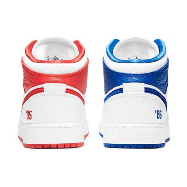 Air Jordan 1 Mid 85 GS White Red Blue DH0200-100