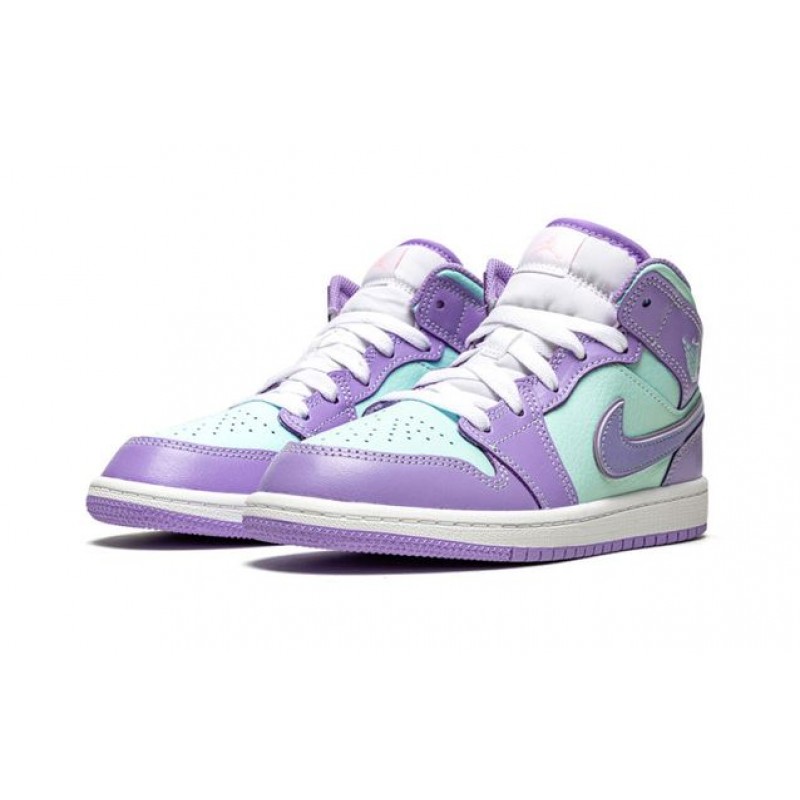 Air Jordan 1 Mid Purple Glacier Blue BP 640734-500