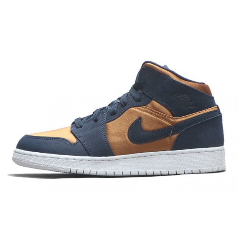 Air Jordan 1 Mid SE GS Obsidian Desert Ochre BQ6931-401