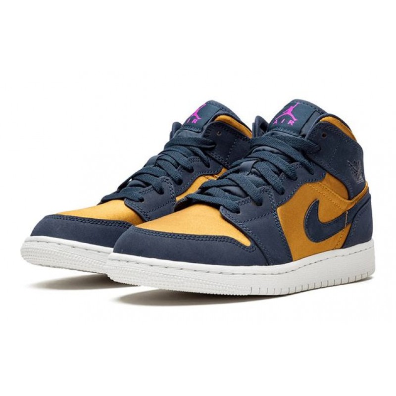 Air Jordan 1 Mid SE GS Obsidian Desert Ochre BQ6931-401