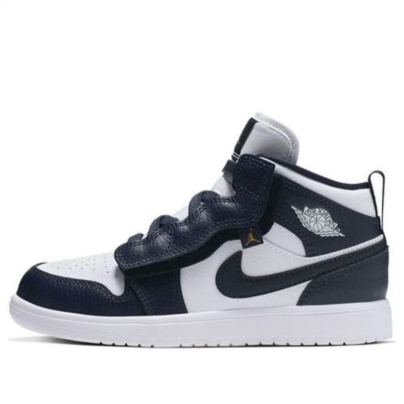 Air Jordan 1 Mid ALT PS 'Obsidian' White/Metallic Gold/Obsidian AR6351-174