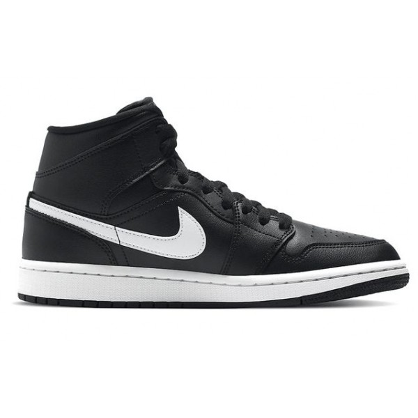 Womens WMNS Air Jordan 1 Mid 'Black White' Black/White BQ6472-011