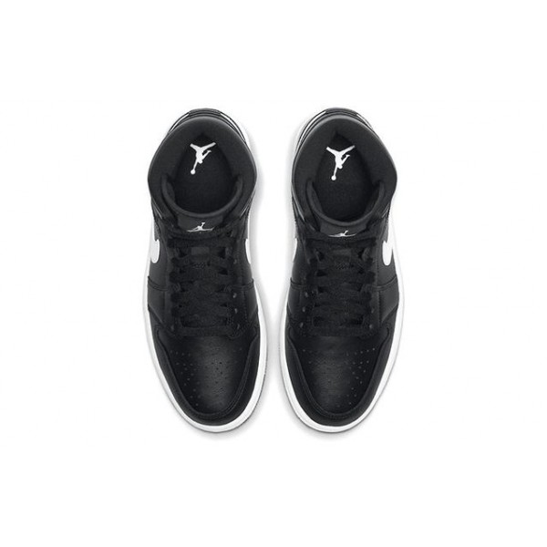 Womens WMNS Air Jordan 1 Mid 'Black White' Black/White BQ6472-011