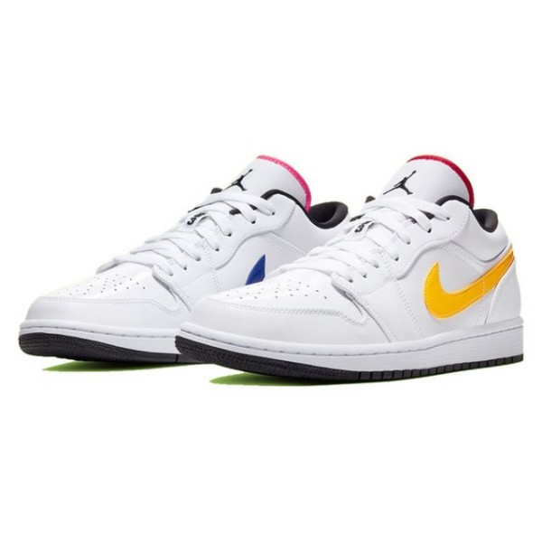 Air Jordan 1 Low 'Multi-Color Swoosh' White/Multi-Color/Black CW7009-100