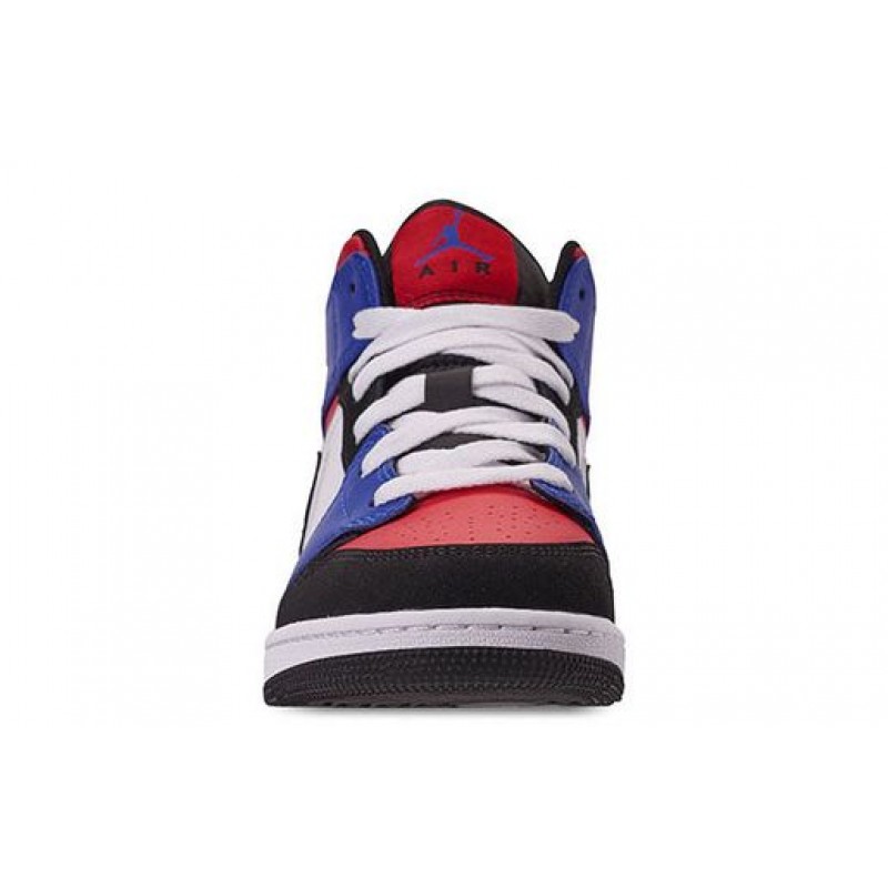 Air Jordan 1 Mid GS White Royal Blue Red 554725-124