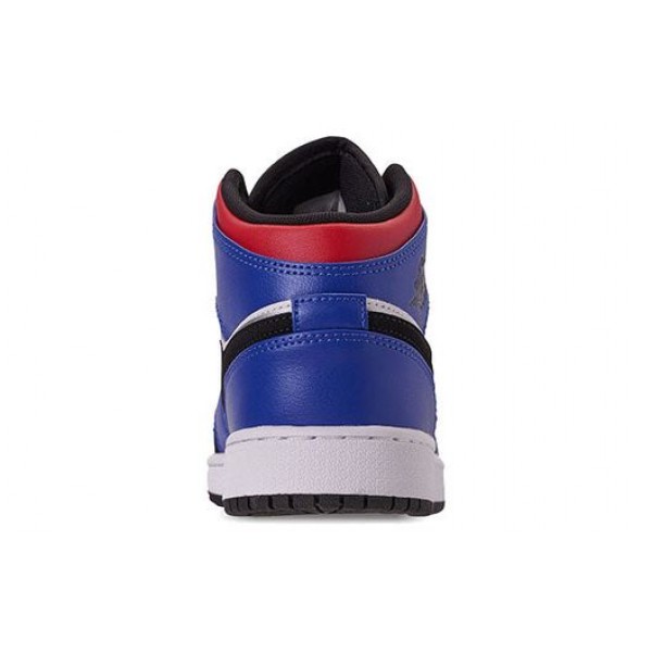 Air Jordan 1 Mid GS White Royal Blue Red 554725-124