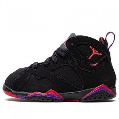 Air Jordan 7 Retro TD 'Raptor' 2012 Black/Team Red-Dark Charcoal-Club Purple 304772-018