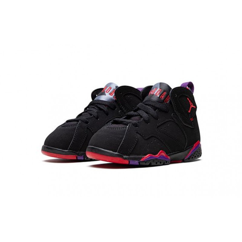 Air Jordan 7 Retro TD 'Raptor' 2012 Black/Team Red-Dark Charcoal-Club Purple 304772-018