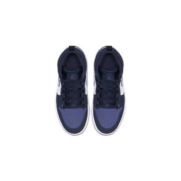 Air Jordan 1 Mid PS 'Sanded Purple' Obsidian/Sanded Purple/White 640734-445