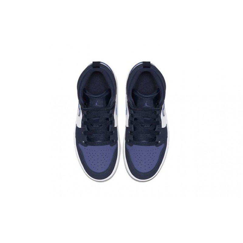 Air Jordan 1 Mid PS 'Sanded Purple' Obsidian/Sanded Purple/White 640734-445