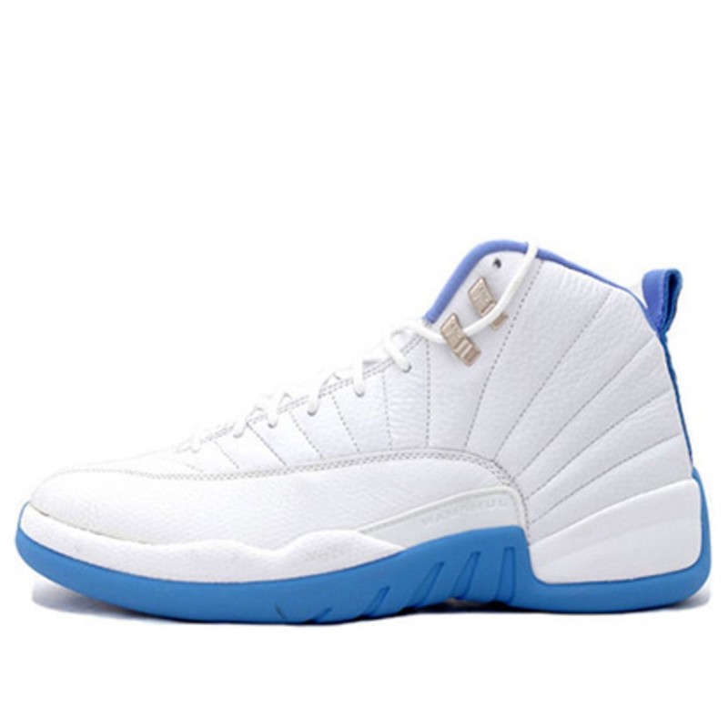 Womens WMNS Air Jordan 12 Retro 'UNC' White/University Blue-Metallic Silver 308243-142