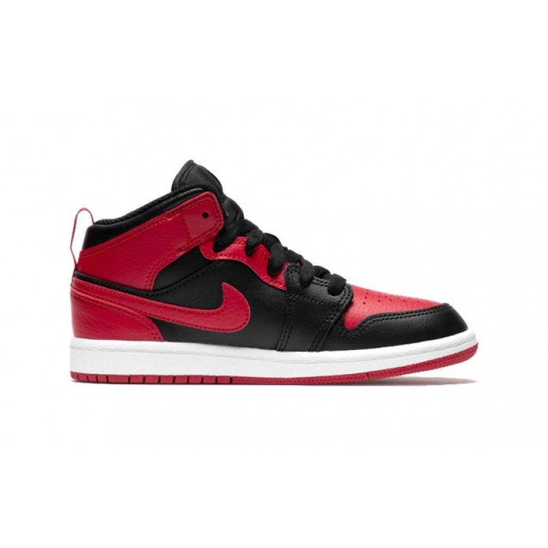 Air Jordan 1 Mid PS 'Banned' Black/University Red/Black/White 640734-074