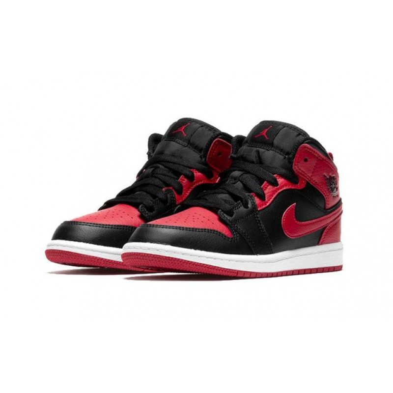 Air Jordan 1 Mid PS 'Banned' Black/University Red/Black/White 640734-074