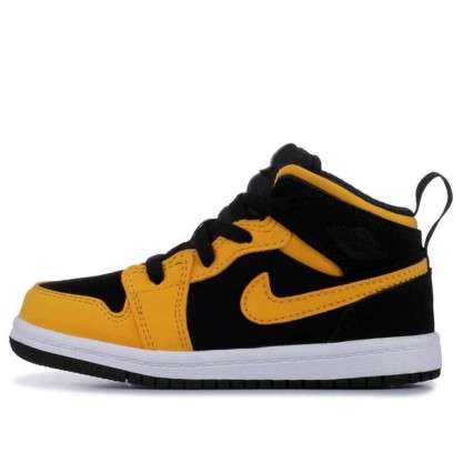 Air Jordan 1 Mid TD 'Reverse New Love' Black/White-University Gold 640735-071