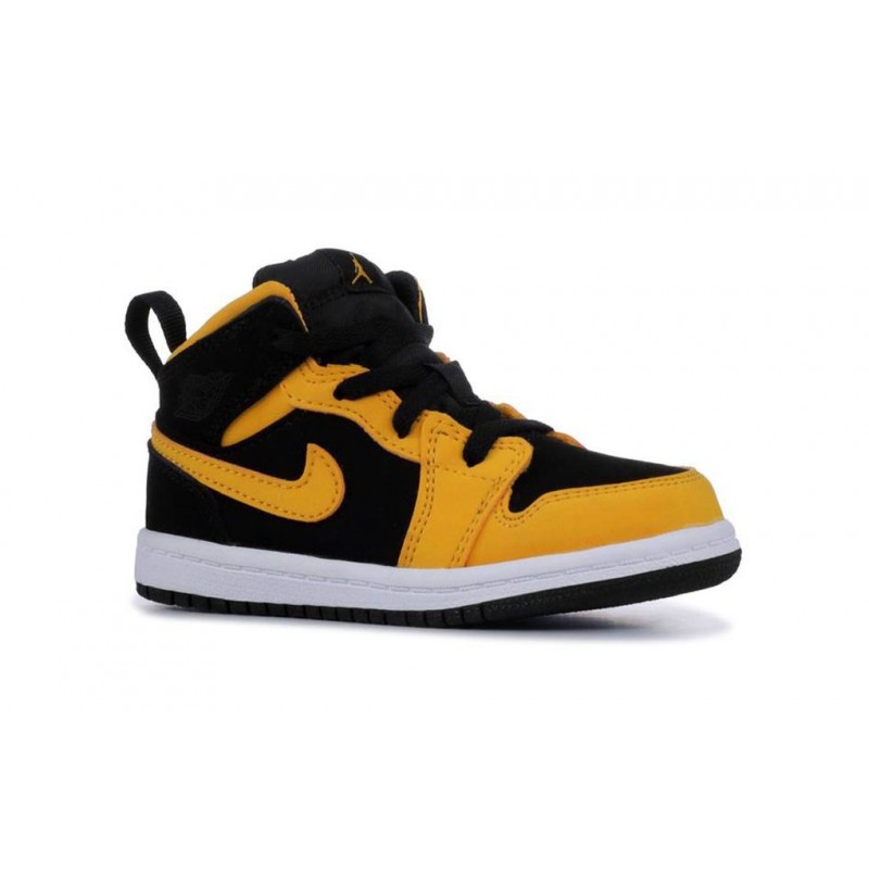 Air Jordan 1 Mid TD 'Reverse New Love' Black/White-University Gold 640735-071