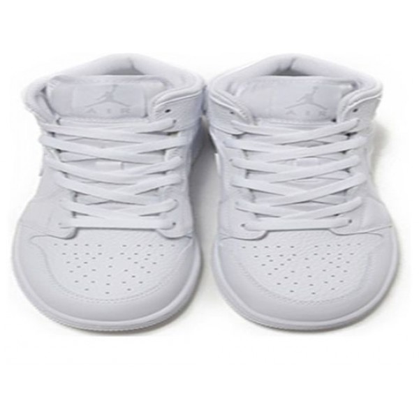 Air Jordan 1 Mid GS White Pure Platinum 554725-109