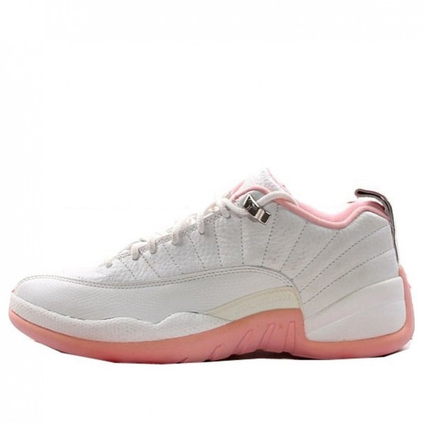 Womens WMNS Air Jordan 12 Retro Low 'Real Pink' White/Real Pink-Metallic Silver 308306-161