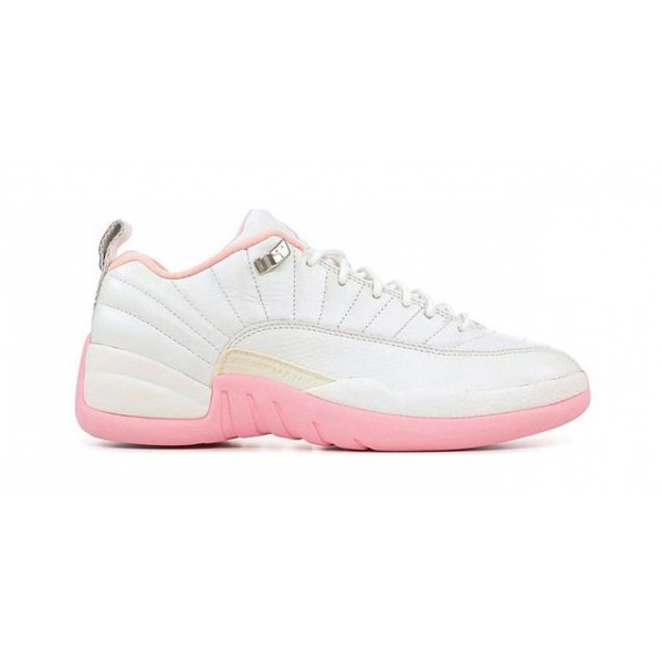 Womens WMNS Air Jordan 12 Retro Low 'Real Pink' White/Real Pink-Metallic Silver 308306-161