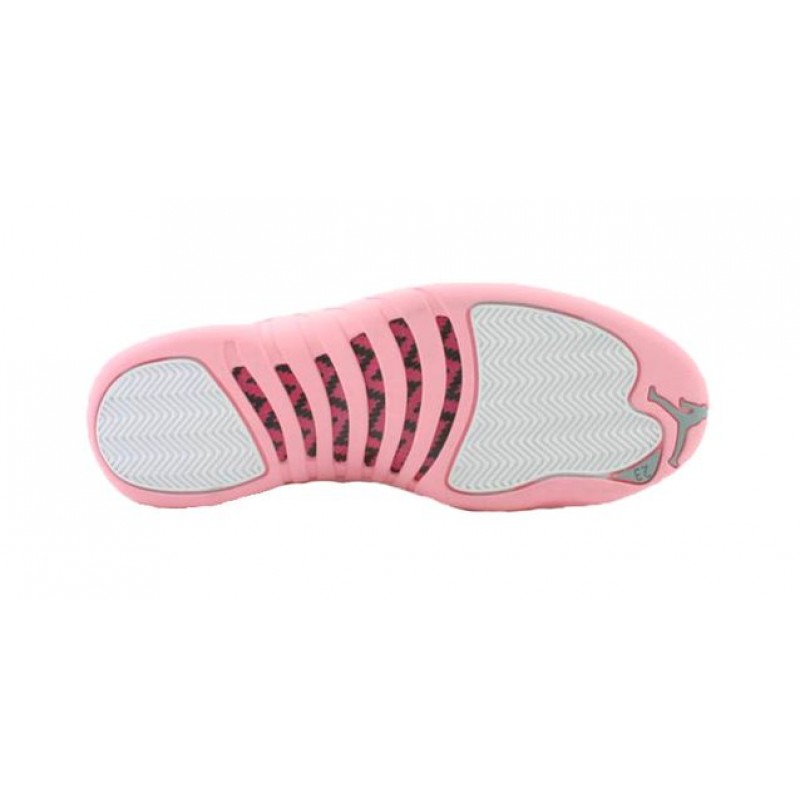 Womens WMNS Air Jordan 12 Retro Low 'Real Pink' White/Real Pink-Metallic Silver 308306-161