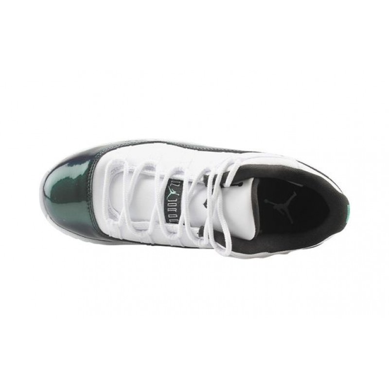 Air Jordan 11 Retro Low PS 'Emerald' white/black-emerald rise 505835-145