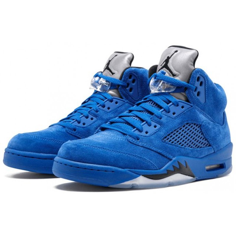 Air Jordan 5 Retro Flight Suit - Blue Suede 136027-401