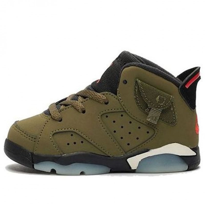 Nike Travis Scott x Air Jordan 6 Retro TD 'Olive' Medium Olive/Black/Sail/Univeristy Red CQ3567-200