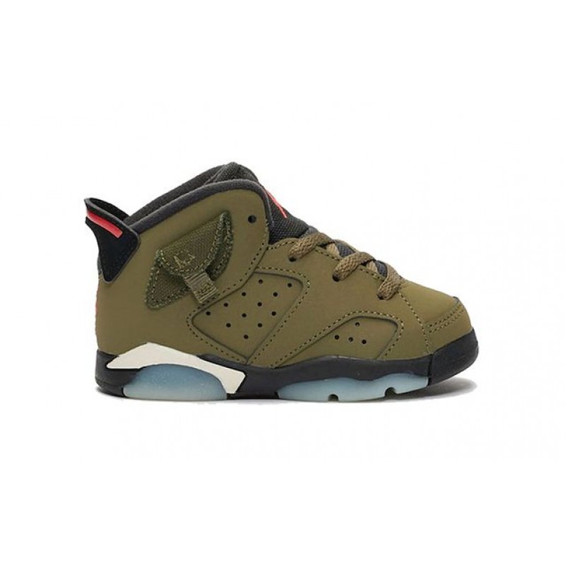 Nike Travis Scott x Air Jordan 6 Retro TD 'Olive' Medium Olive/Black/Sail/Univeristy Red CQ3567-200