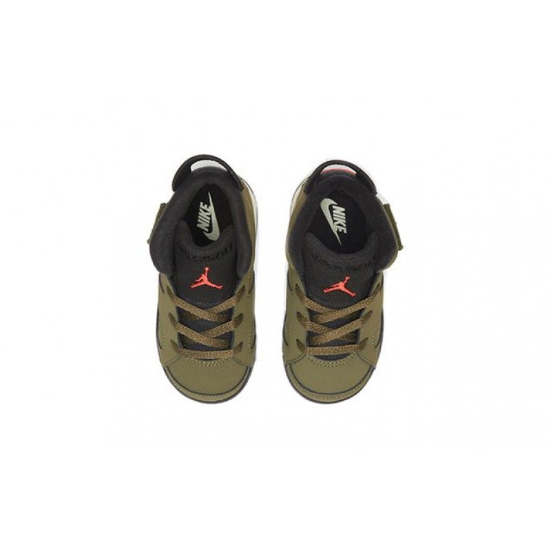 Nike Travis Scott x Air Jordan 6 Retro TD 'Olive' Medium Olive/Black/Sail/Univeristy Red CQ3567-200