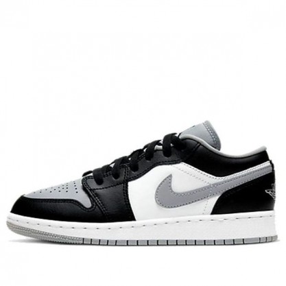 Air Jordan 1 Low'Smoke Grey' GS Black/Black/Light Smoke Grey/White 553560-039