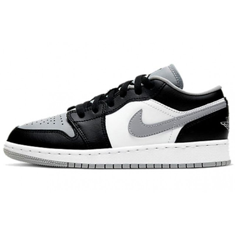 Air Jordan 1 Low'Smoke Grey' GS Black/Black/Light Smoke Grey/White 553560-039