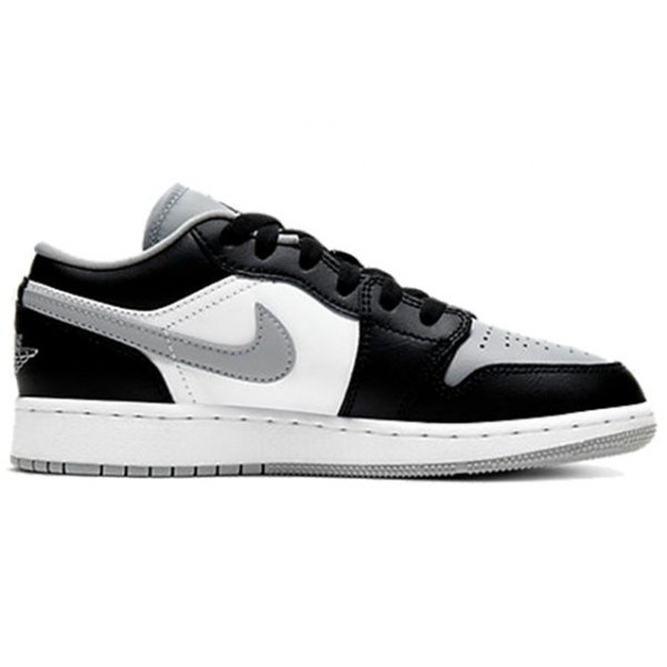 Air Jordan 1 Low'Smoke Grey' GS Black/Black/Light Smoke Grey/White 553560-039