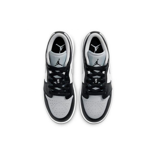 Air Jordan 1 Low'Smoke Grey' GS Black/Black/Light Smoke Grey/White 553560-039