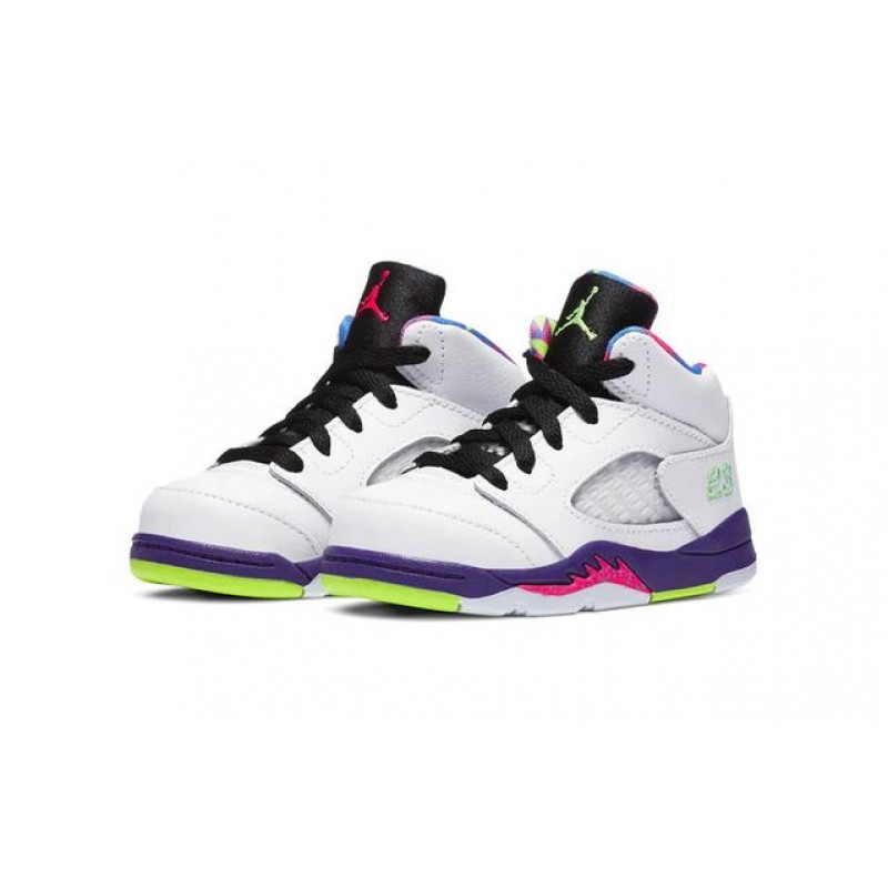 Air Jordan 5 Retro TD 'Alternate Bel-Air' White/Court Purple/Racer Pink/Ghost Green DB3025-100