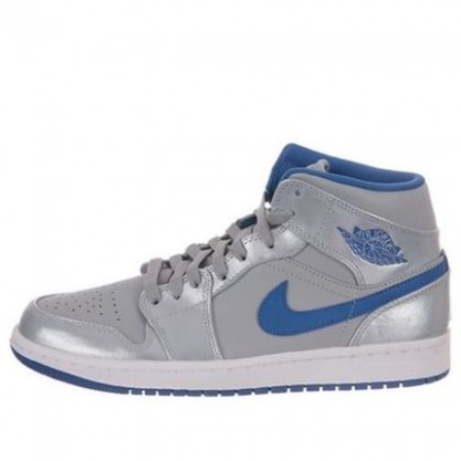 Air Jordan 1 Mid 'Wolf Grey' Wolf Grey/White-Sport Blue 554724-025