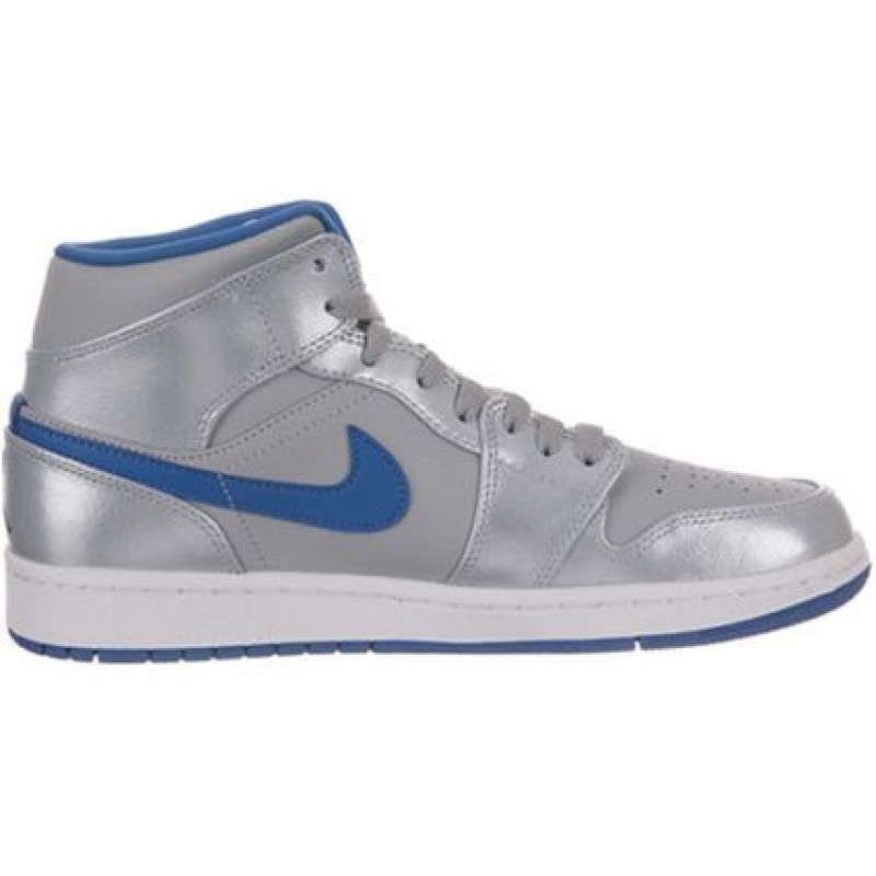 Air Jordan 1 Mid 'Wolf Grey' Wolf Grey/White-Sport Blue 554724-025