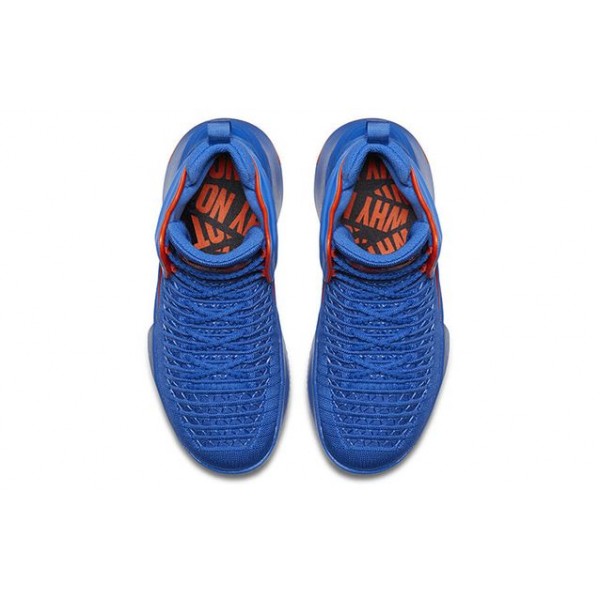 Air Jordan XXXII BG SIGNAL BLUE/TEAM ORANGE-METALLIC SILVER AA1254-400