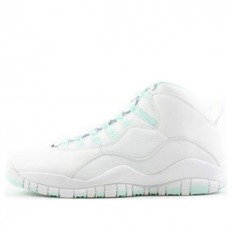 Womens WMNS Air Jordan 10 Retro White/Ice Green-Varsity Red 311770-131