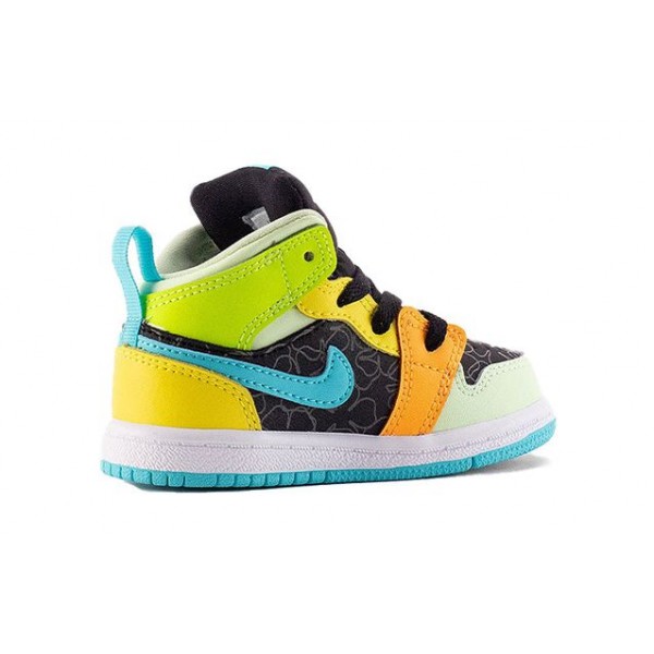 Air Jordan 1 Mid SE TD 'Clover' Black/Aurora Green/Opti Yellow/Barely Volt BQ6933-037