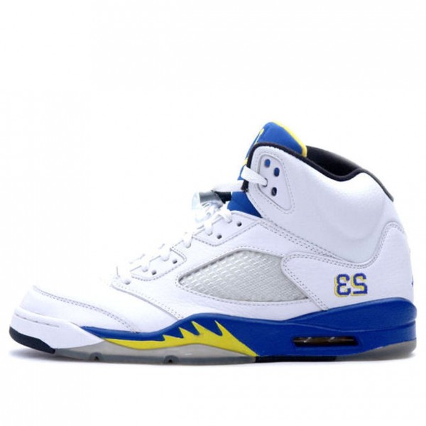 Air Jordan 5 Retro+ 'Laney' 2000 White/Varsity Royal-Varsity Maize 136045-141