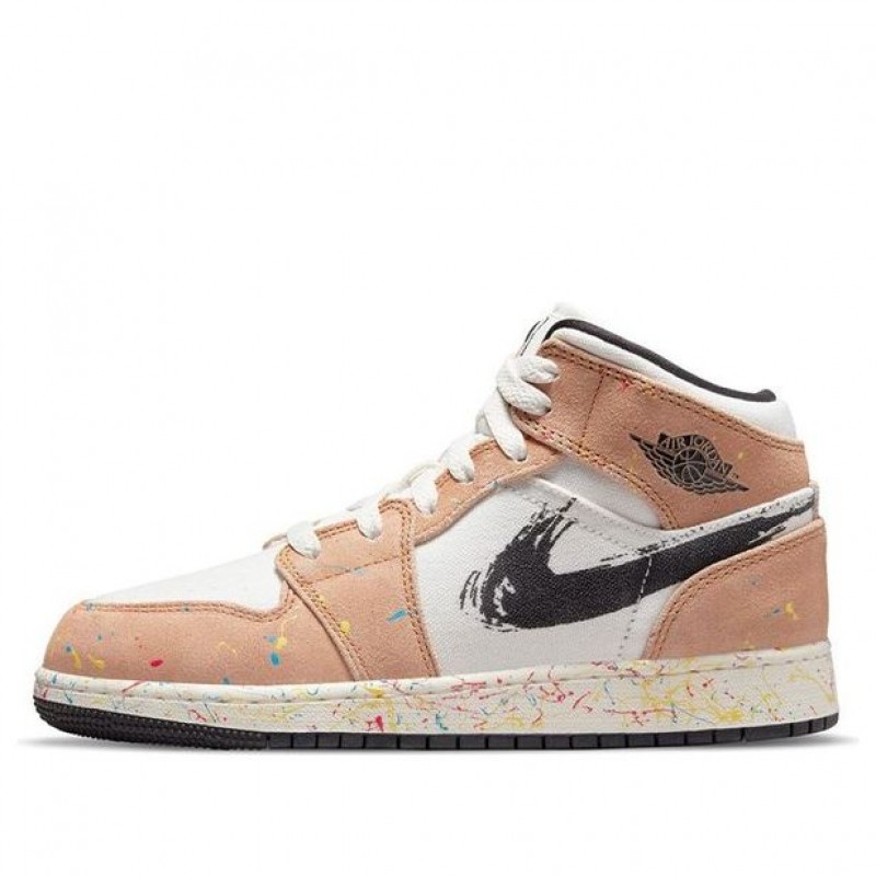 Air Jordan 1 Mid SE (GS) Brushstroke (GS) DA8006-100