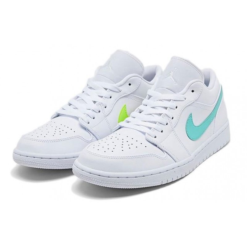 Air Jordan 1 Low 'White Multi-Color' White/Multi-Color/Light Aqua CW7033-100