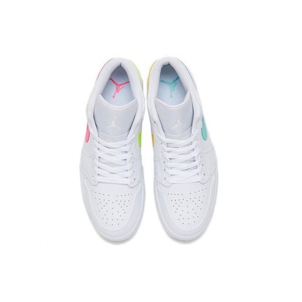 Air Jordan 1 Low 'White Multi-Color' White/Multi-Color/Light Aqua CW7033-100