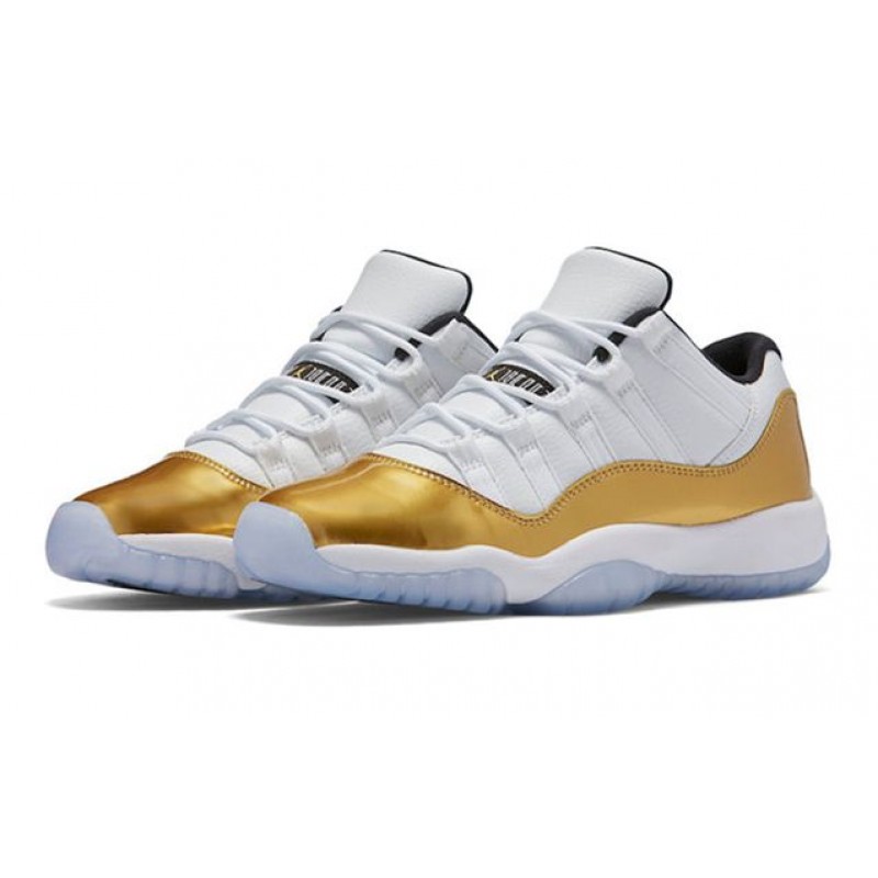 Air Jordan 11 Retro Low GS White Gold Olympic 528896-103